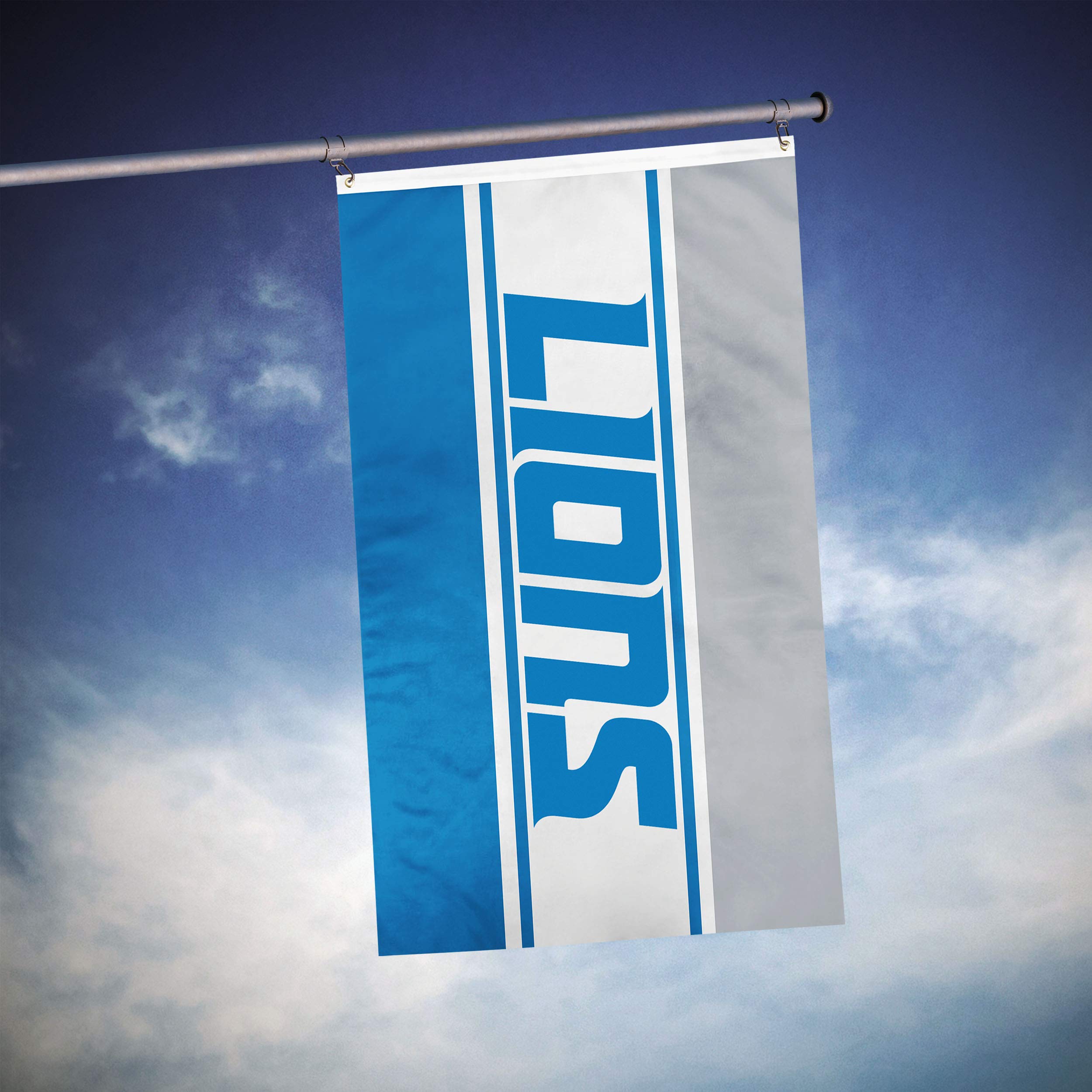 Foto 4 | Bandera Foco Detroit Lions Nfl Horizontal 150 Cm X 90 Cm - Venta Internacional.