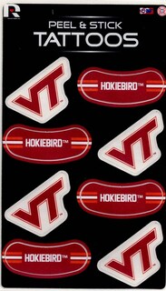 Foto 1 | Calcomanía Rico Industries Virginia Tech Vertical Tattoo, 3 X 5 Pulgadas - Venta Internacional.