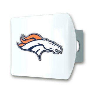 Foto 1 | Funda De Enganche Fanmats Nfl Denver Broncos Blanca Con Logotipo Cromado - Venta Internacional.