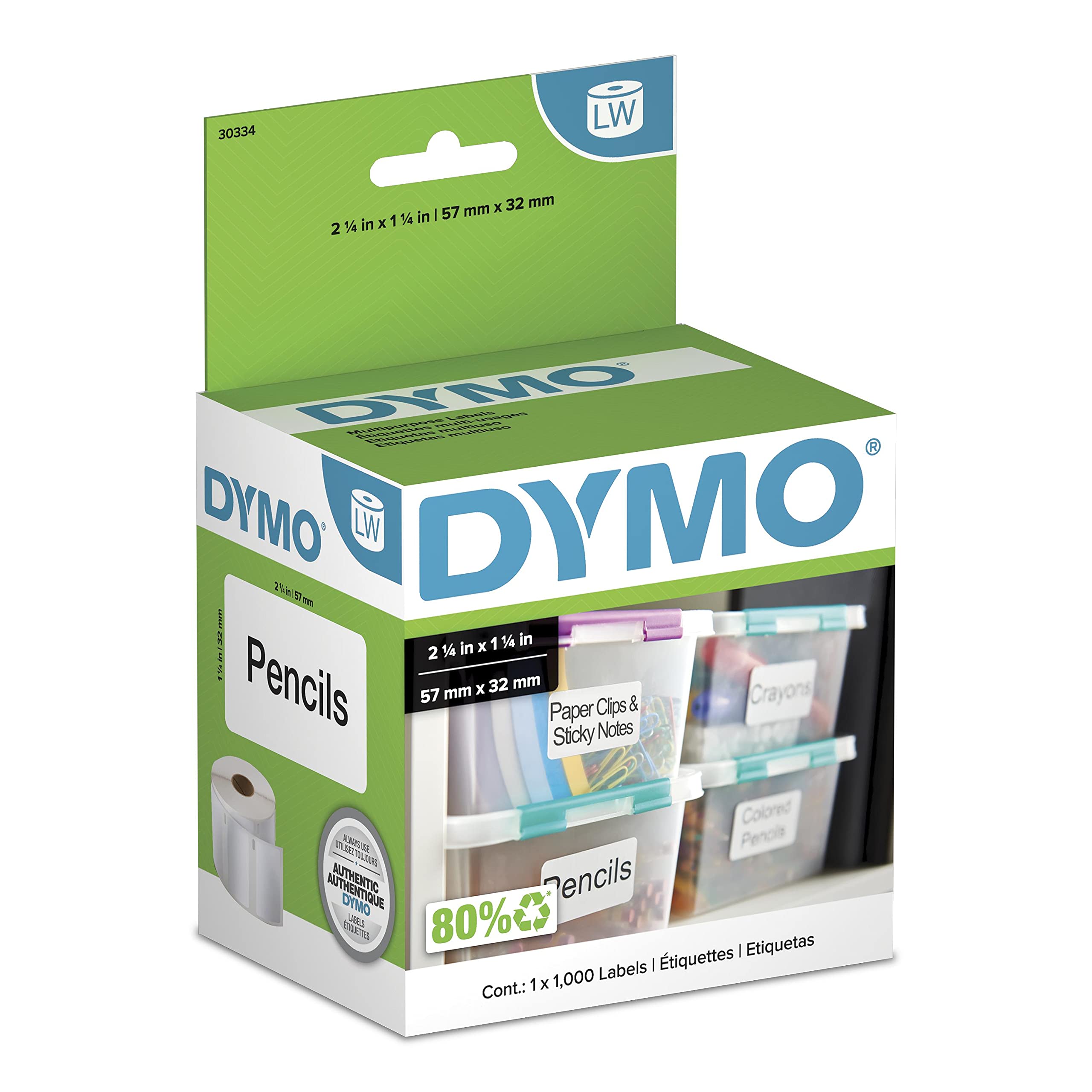 Etiquetas Multiusos Dymo Lw Para Grabadora De Etiquetas 1-1/4 X 2-1/4 - Venta Internacional. $1,277