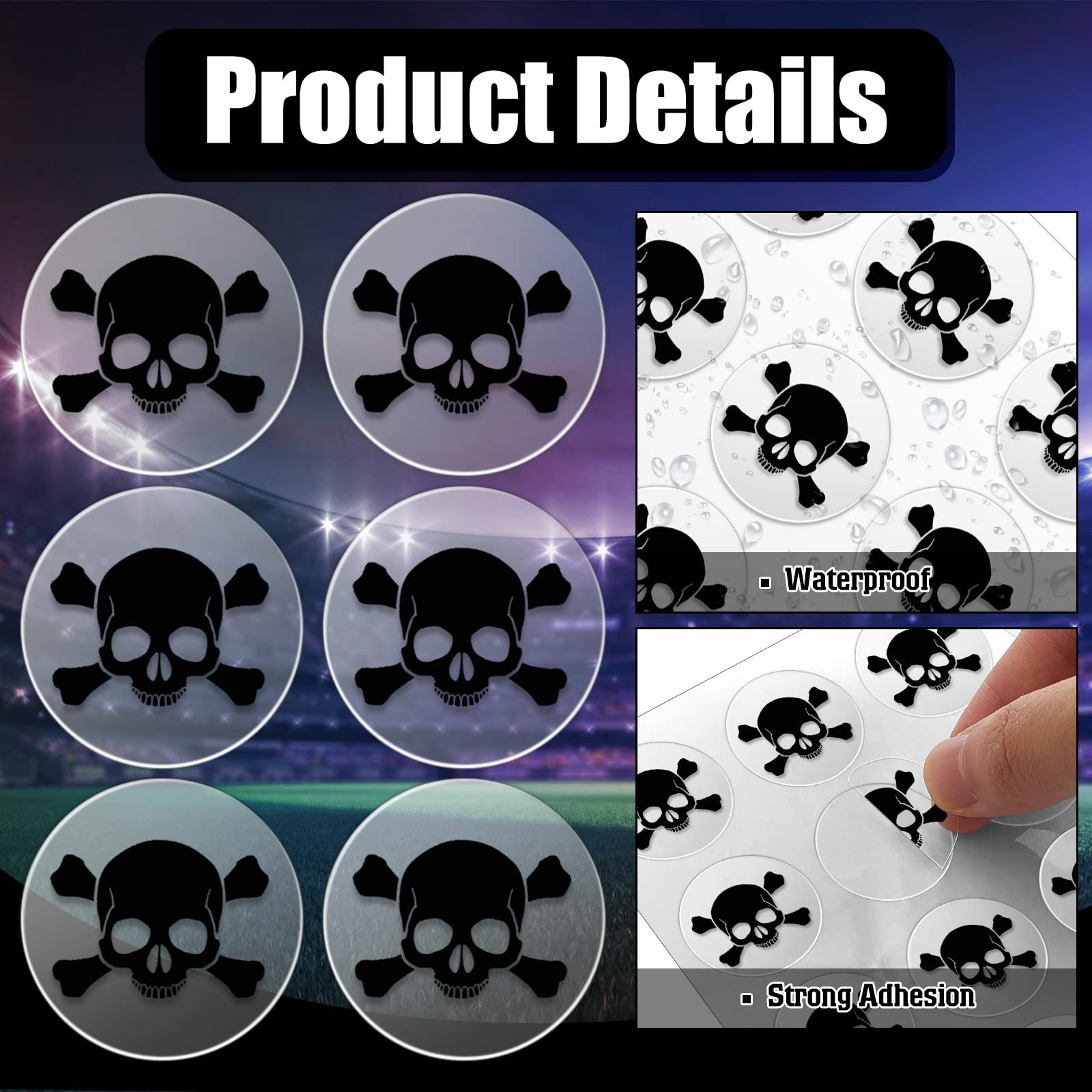 Foto 4 | Calcomanías Con Diseño De Calavera De Leinuosen Para Fútbol Juvenil - Venta Internacional.