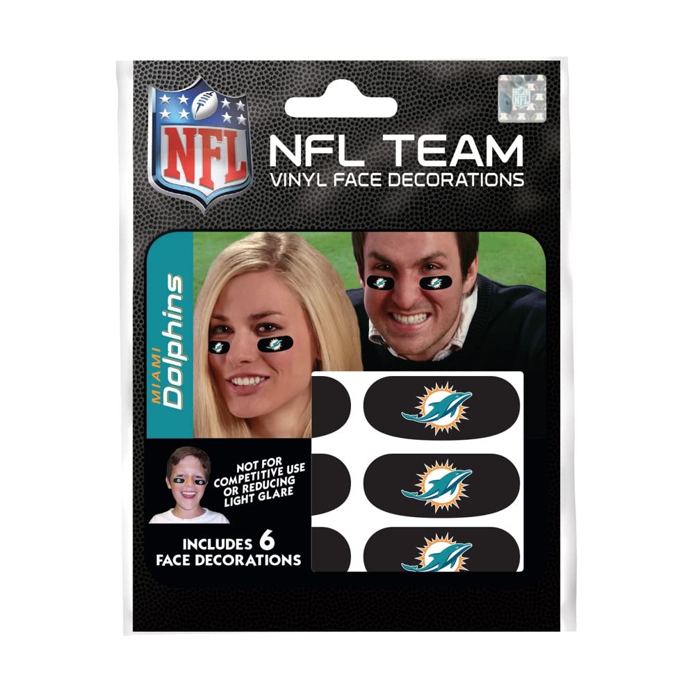 Pegatinas Negras Con Diseño De Ojos The Party Animal Nfl Miami Dolphins - Venta Internacional.