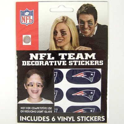 Foto 5 pulgar | Pegatinas Negras Con Diseño De Ojos The Party Animal Nfl New England Patriots - Venta Internacional.