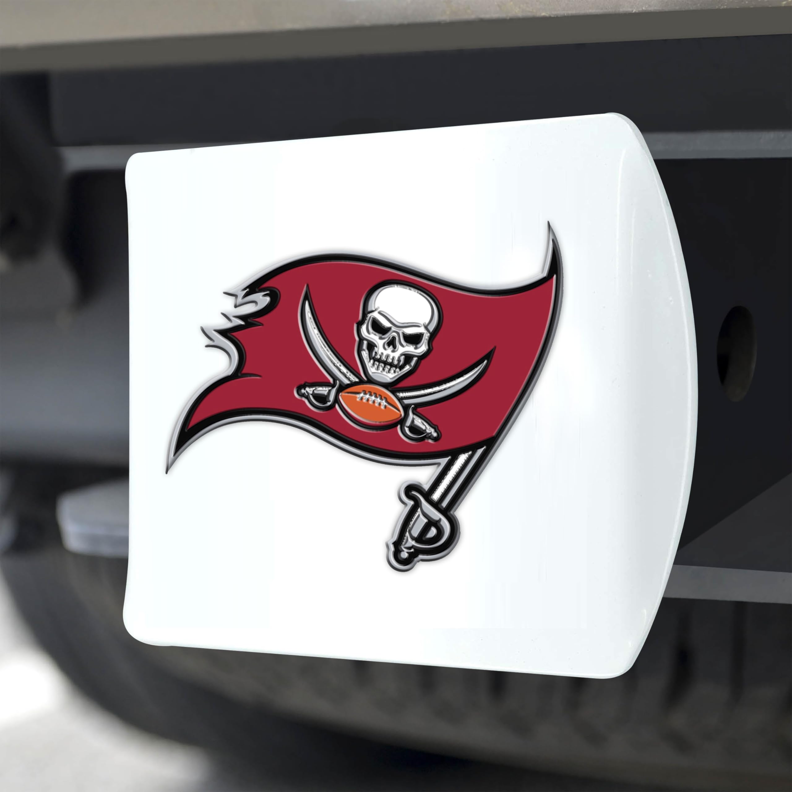 Foto 6 pulgar | Funda De Enganche Fanmats Nfl Tampa Bay Buccaneers Blanca Con Logotipo - Venta Internacional.
