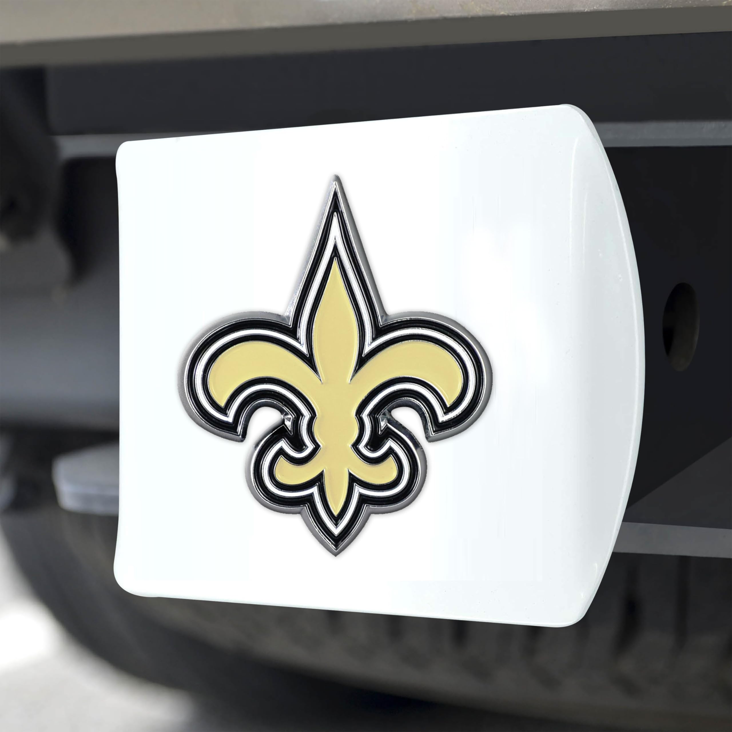 Foto 6 pulgar | Funda De Enganche Fanmats Nfl New Orleans Saints Blanca Con Logotipo 3d - Venta Internacional.