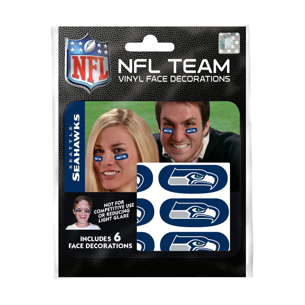 Foto 2 pulgar | Pegatinas Negras Con Diseño De Ojos The Party Animal Nfl Seattle Seahawks - Venta Internacional.