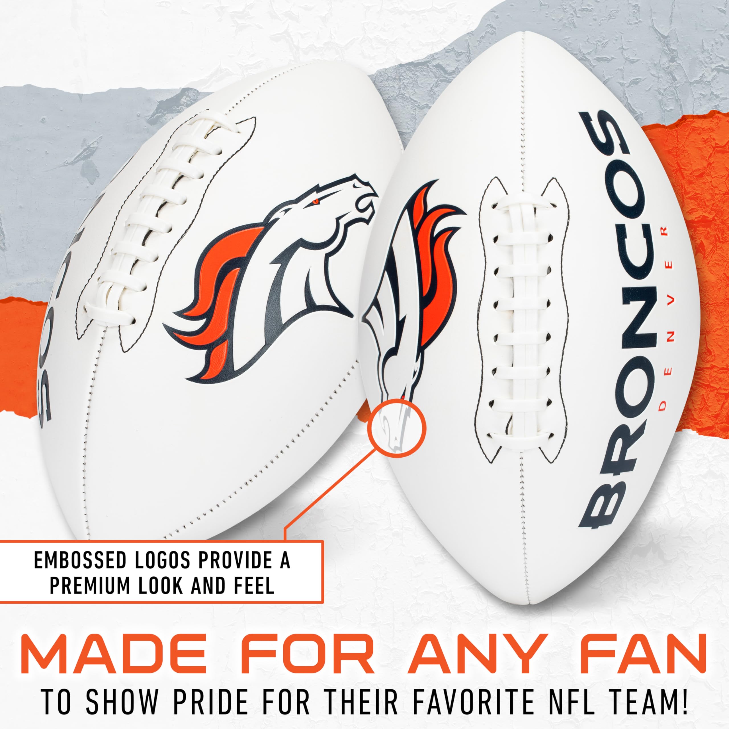 Foto 4 pulgar | Autógrafo De Football Franklin Sports Nfl Denver Broncos - Venta Internacional.