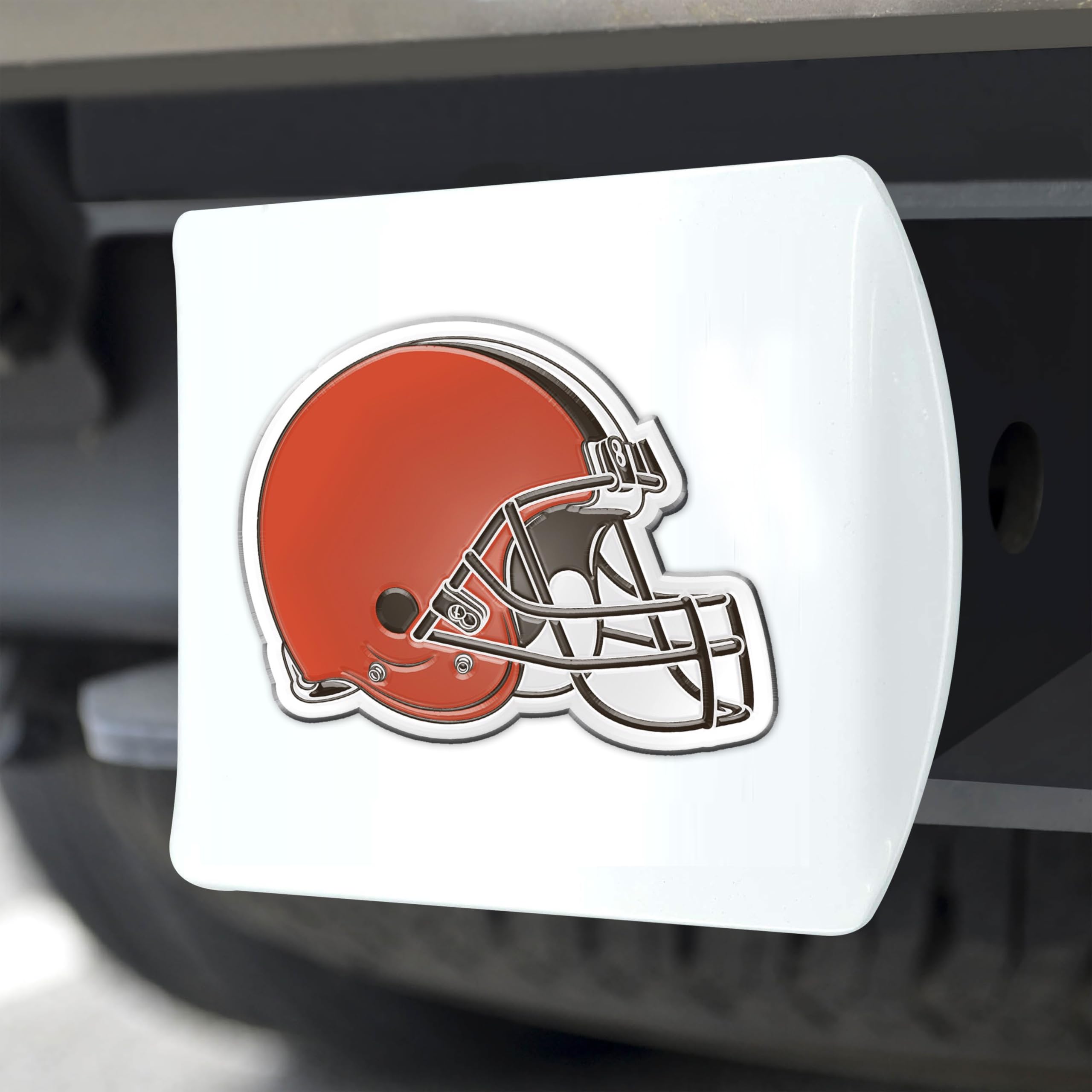 Foto 5 | Funda De Enganche Fanmats 43403 Nfl Cleveland Browns White Metal - Venta Internacional.