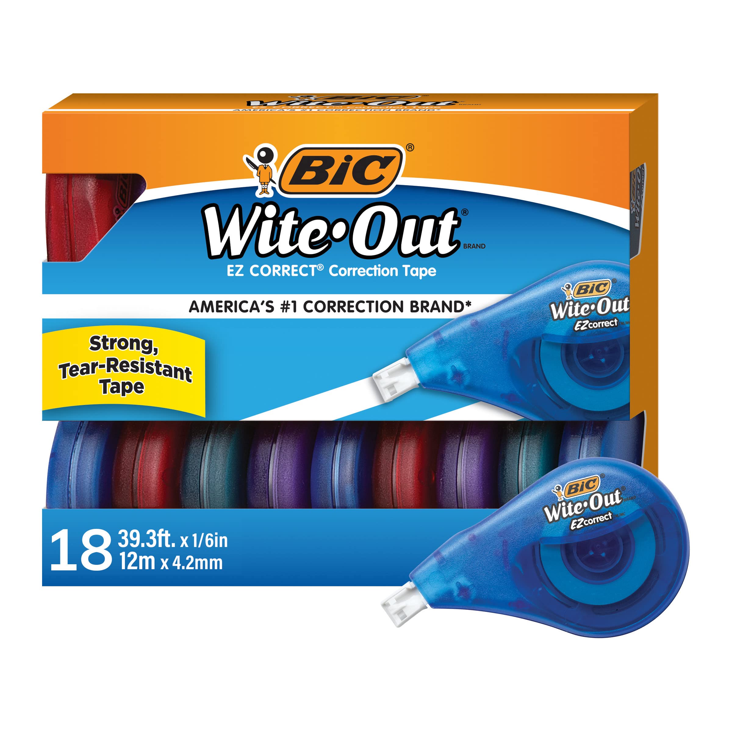 Foto 2 pulgar | Cinta Correctora Bic Wite-out Brand Ez Correct, 39,3 M, Paquete De 18 - Venta Internacional.