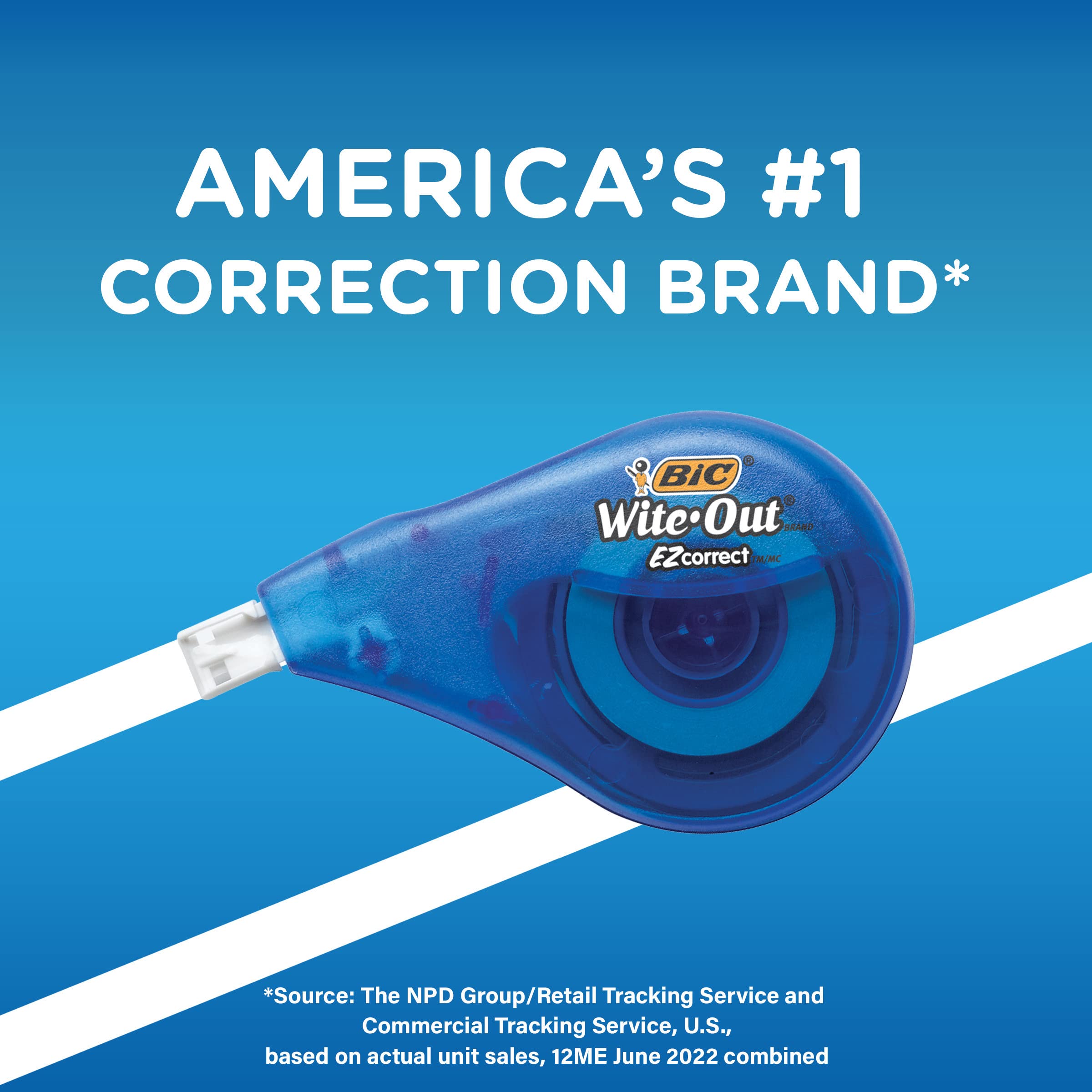 Foto 4 | Cinta Correctora Bic Wite-out Brand Ez Correct, 39,3 M, Paquete De 18 - Venta Internacional.