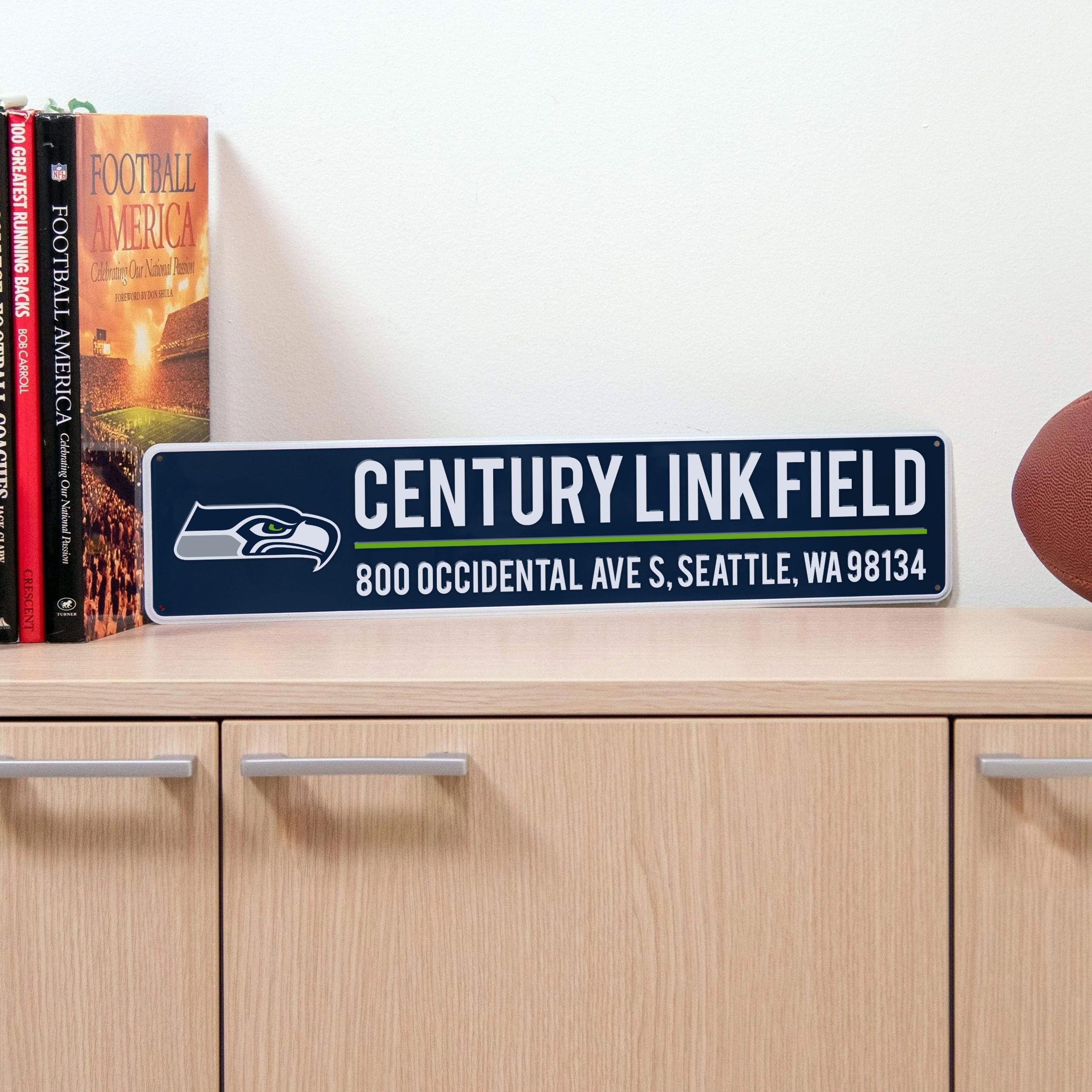 Foto 3 pulgar | Letrero Callejero Foco Nfl Stadium Con Licencia Oficial De 20 X 10 Cm - Venta Internacional.