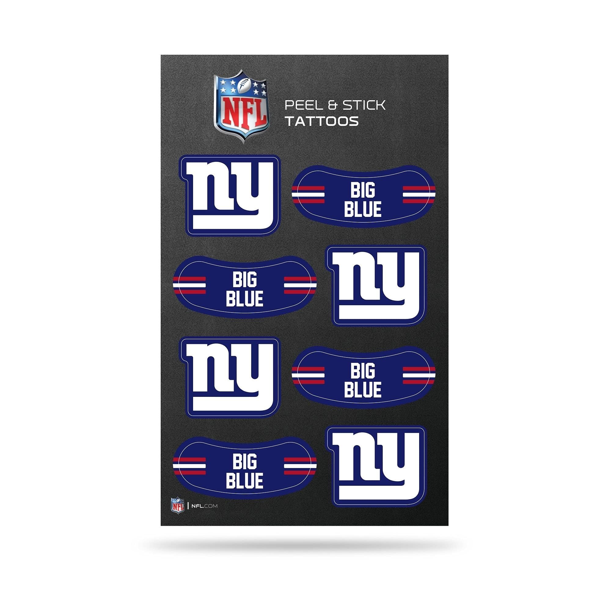 Foto 2 pulgar | Tatuajes Temporales Rico Industries Nfl Football Giants - Venta Internacional.