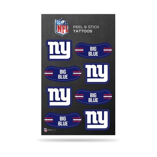 Foto 1 | Tatuajes Temporales Rico Industries Nfl Football Giants - Venta Internacional.
