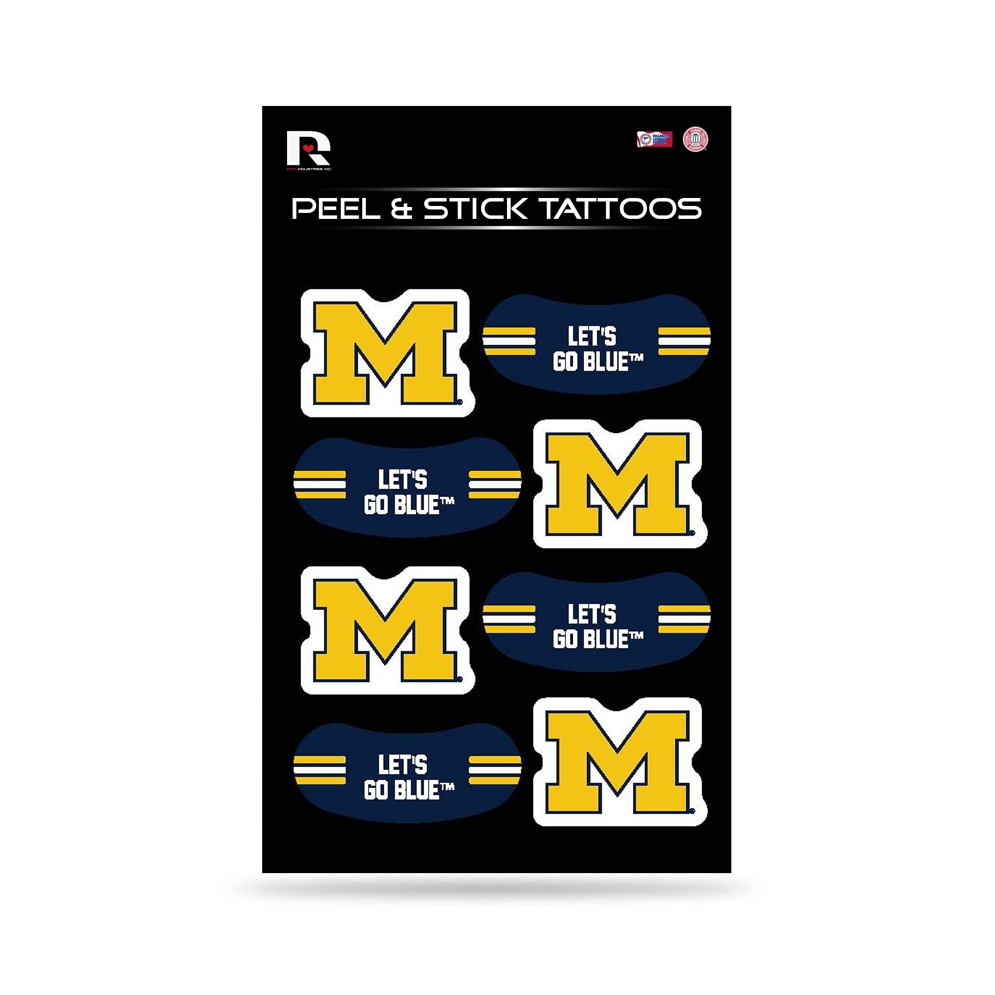 Tatuajes Temporales Rico Industries Ncaa Michigan Wolverines - Venta Internacional.