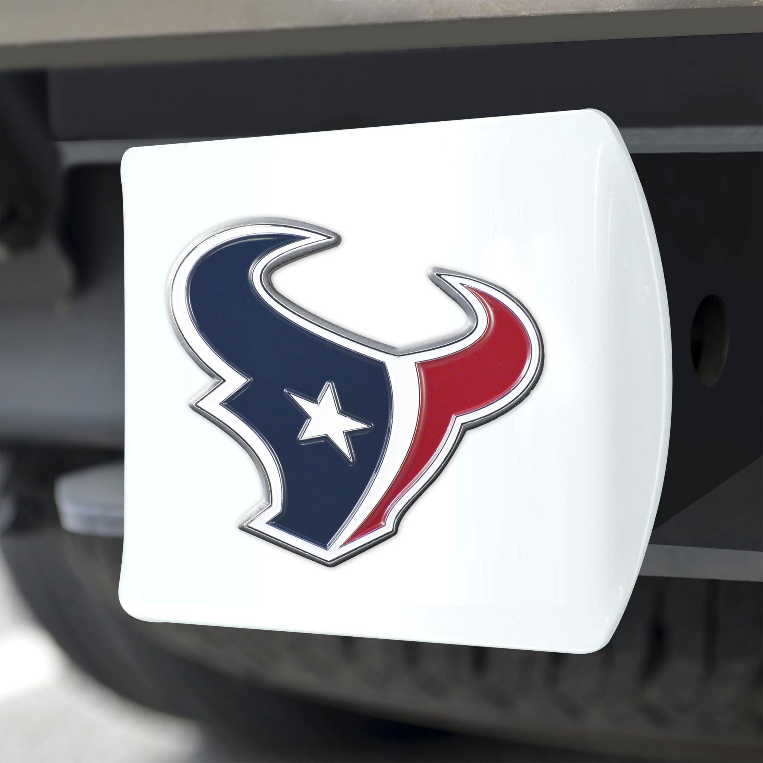 Foto 5 | Funda De Enganche Fanmats Nfl Houston Texans Blanca Con Logotipo Cromado - Venta Internacional.