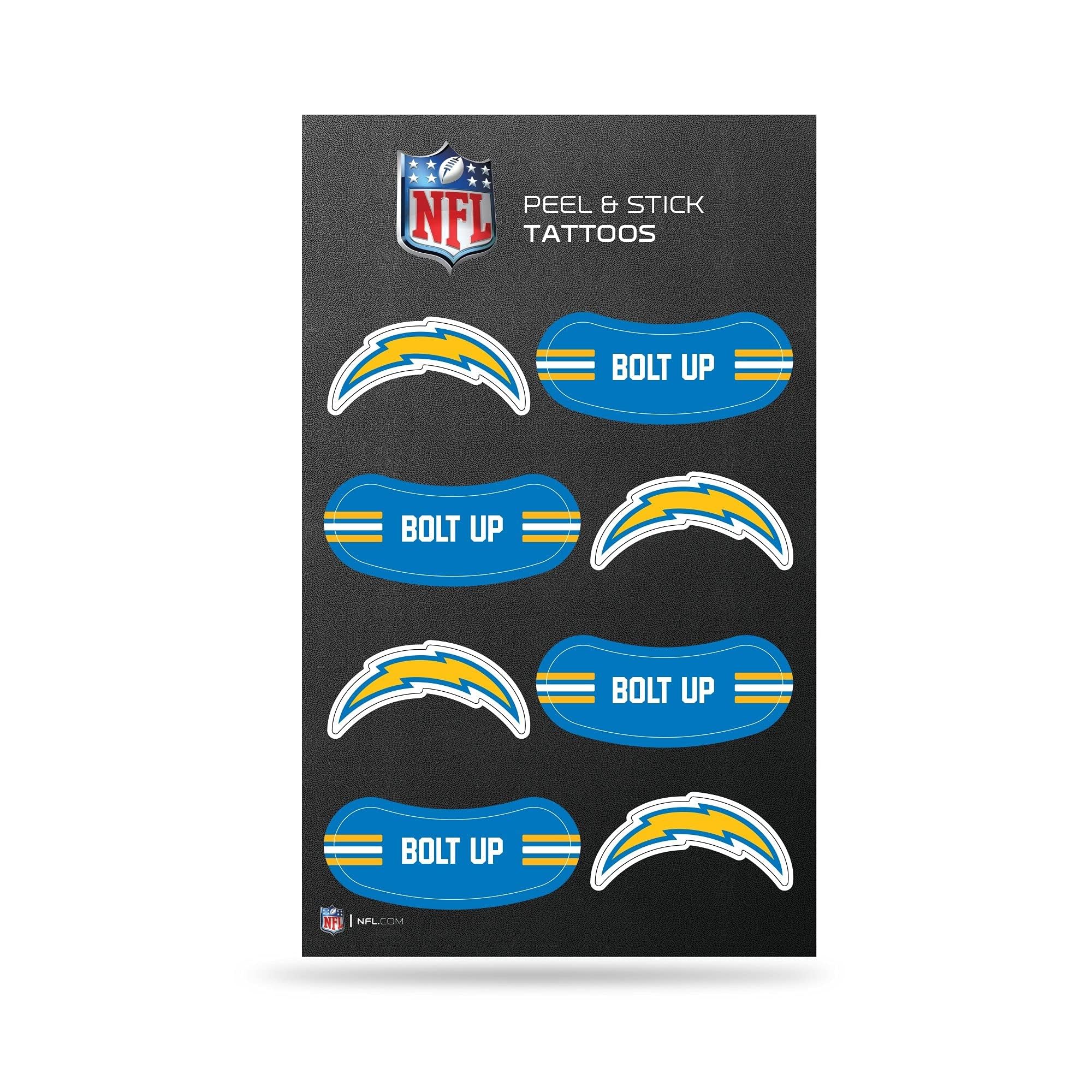 Tatuajes Temporales Rico Industries Nfl Football Chargers - Venta Internacional.