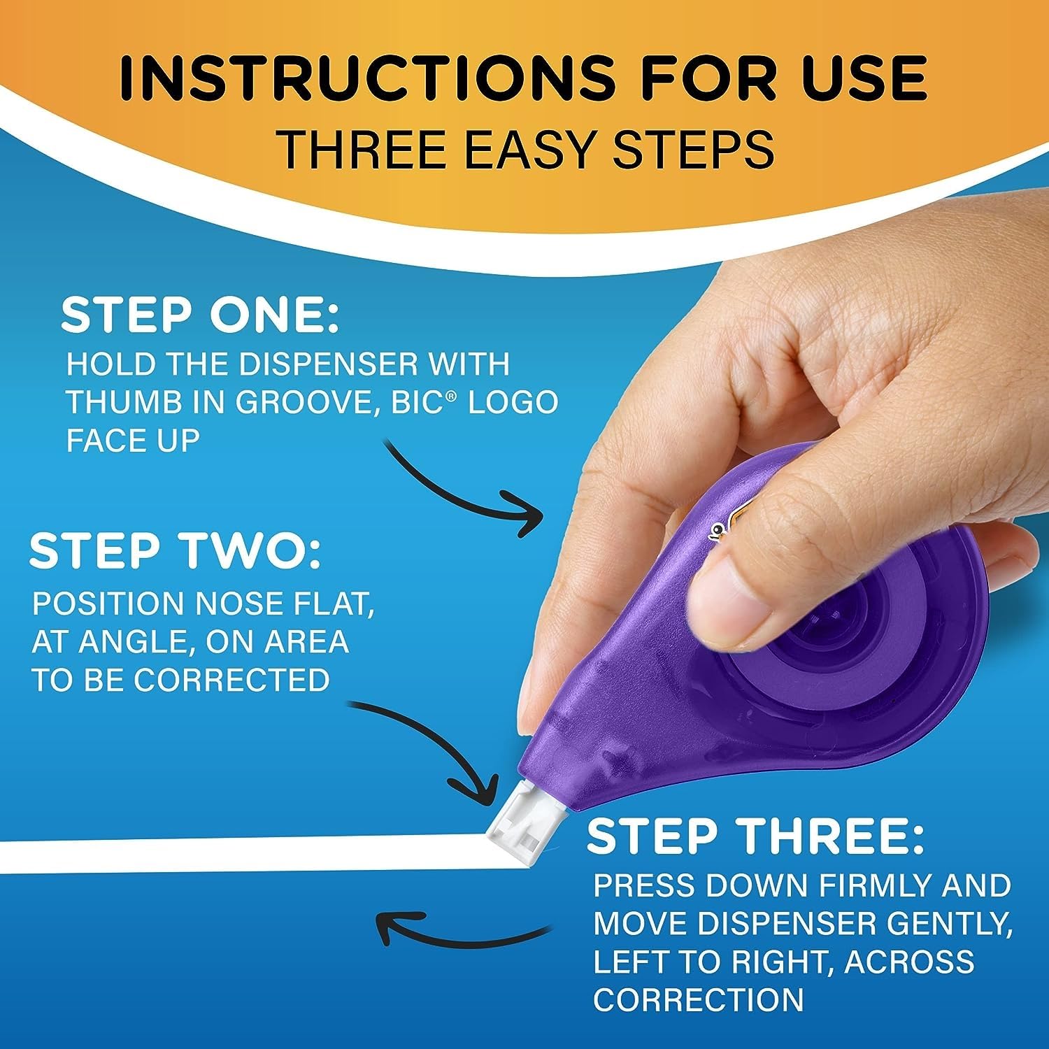 Foto 4 pulgar | Cinta Correctora Bic Wite-out Ez Correct De 39 3 M  Paquete De 7 - Venta Internacional.