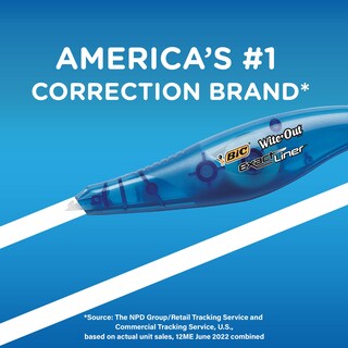 Foto 5 | Cinta Correctora Bic Wite-out Brand Exact Liner 19.8 Pies X 10 - Venta Internacional.