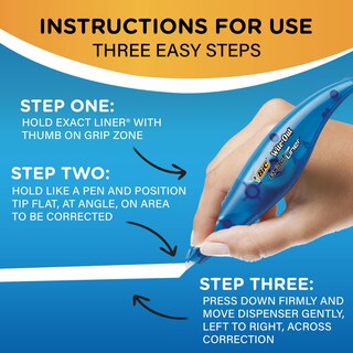 Foto 6 | Cinta Correctora Bic Wite-out Brand Exact Liner 19.8 Pies X 10 - Venta Internacional.