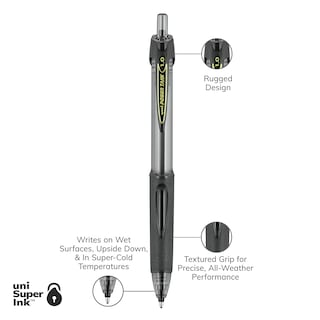 Foto 8 | Venta Internacional - Bolígrafo Uni-ball Powertank Rt Negro 1.0 Mm 12 Piezas