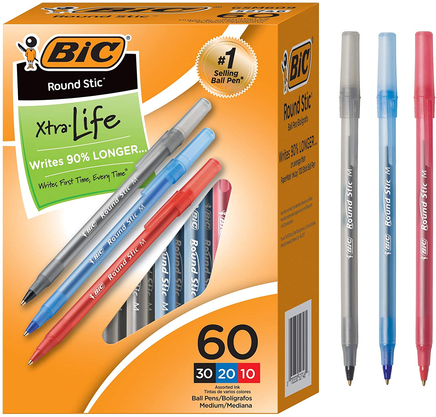 Foto 2 pulgar | Venta Internacional - Bolígrafo Bic Colores Surtidos Paquete De 60