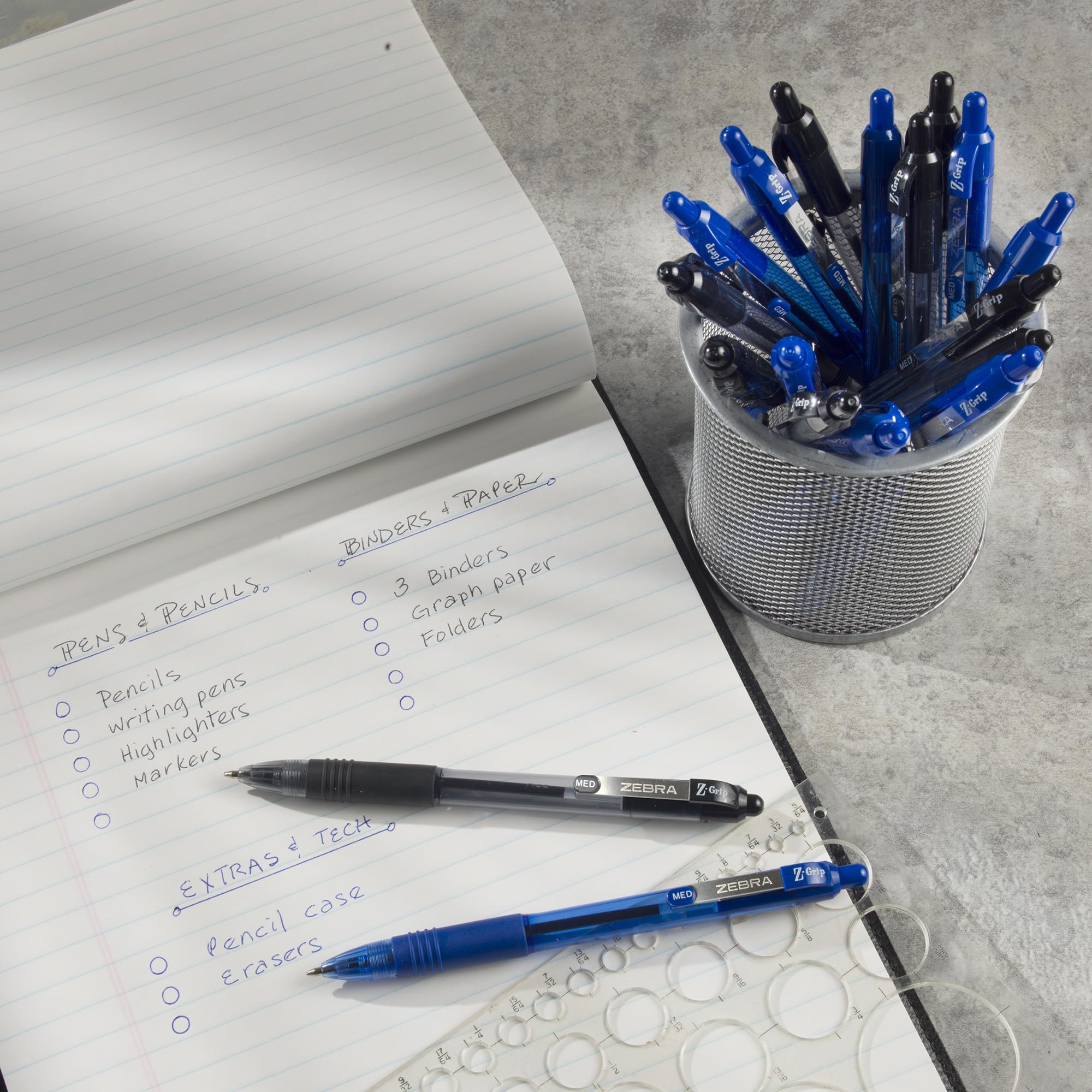 Foto 4 | Bolígrafo Zebra Pen Z-Grip Paquete de 30 Punta Fina 0,7mm