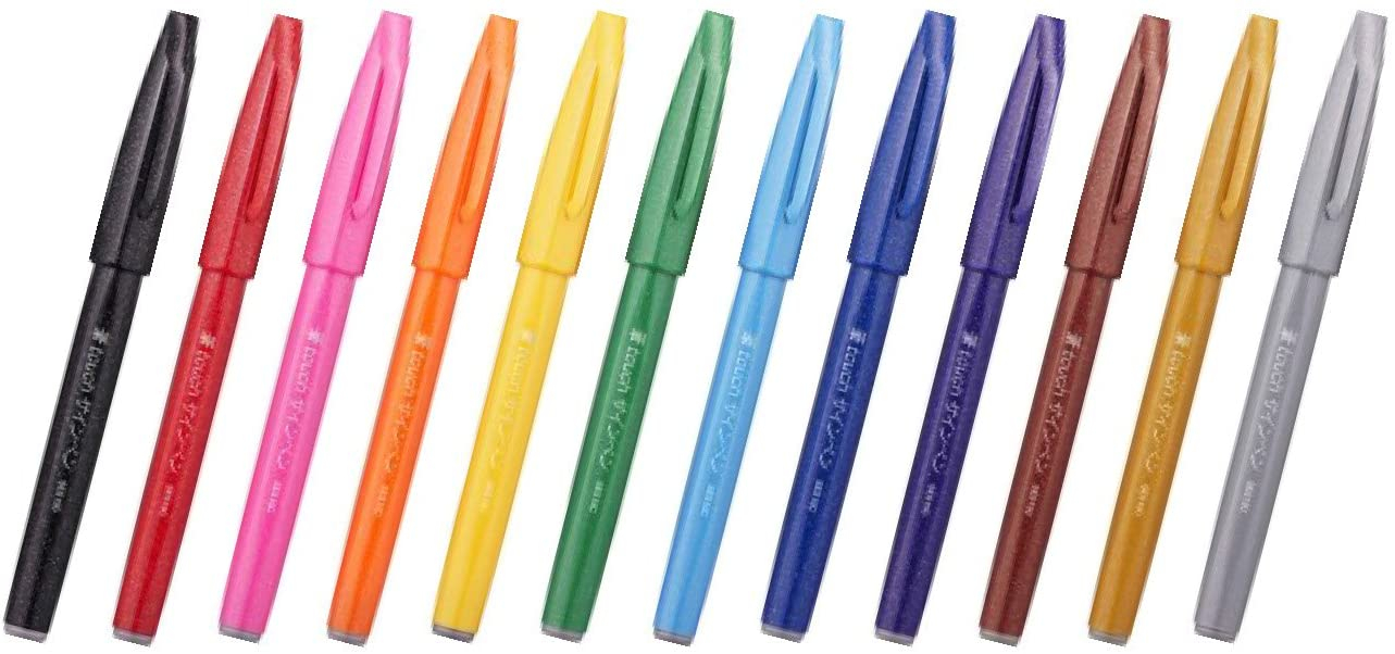 Foto 4 pulgar | Venta Internacional -Colores con Punta de Fieltro Pentel Pen Touch Ses15c-12 12 Piezas