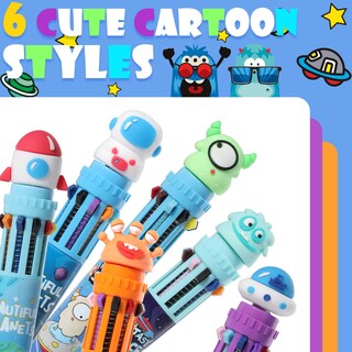 Foto 2 | Venta Internacional - Bolígrafo Yoytoo Multicolor 0,5 Mm 10 En 1 Para Oficina 6 Unidades