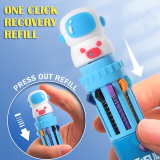 Foto 4 | Venta Internacional - Bolígrafo Yoytoo Multicolor 0,5 Mm 10 En 1 Para Oficina 6 Unidades