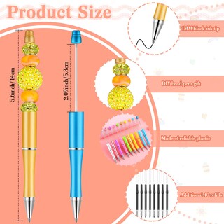 Foto 4 | Venta Internacional - Bolígrafo Beadable Outus Macaroon Color Con Recambios Adicionales 20 Unidades