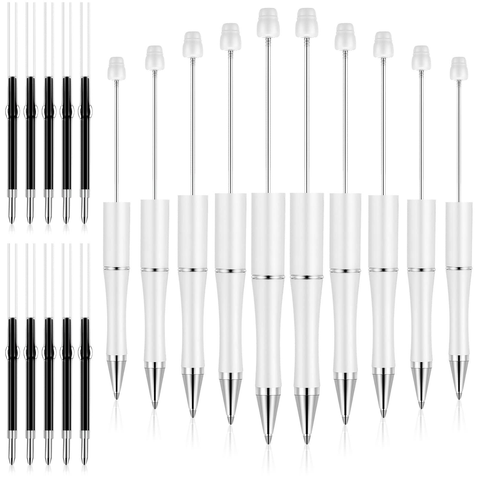 Foto 2 pulgar | Venta Internacional - Bolígrafo Beadable Outus 10 Unidades Con Recambios Adicionales Color Blanco