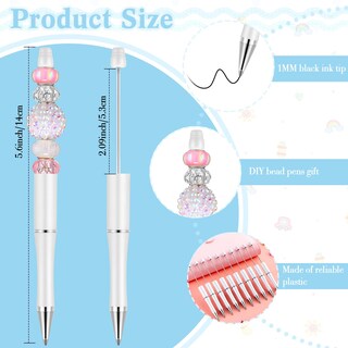 Foto 2 | Venta Internacional - Bolígrafo Beadable Outus 10 Unidades Con Recambios Adicionales Color Blanco