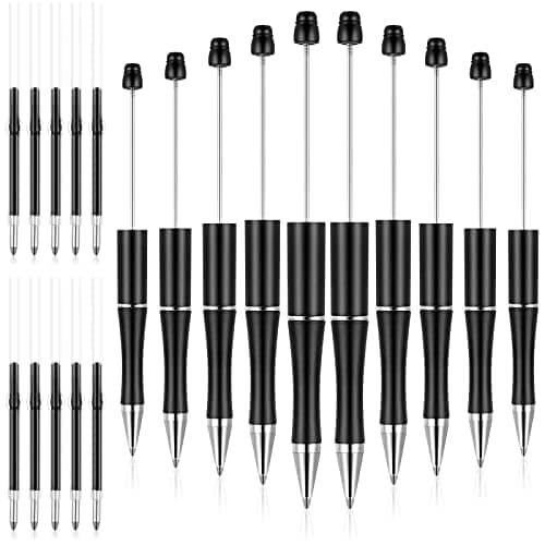 Venta Internacional - Bolígrafo Beadable Outus De Plástico 10 Unidades Con Recambios Adicionales Color Negro $393