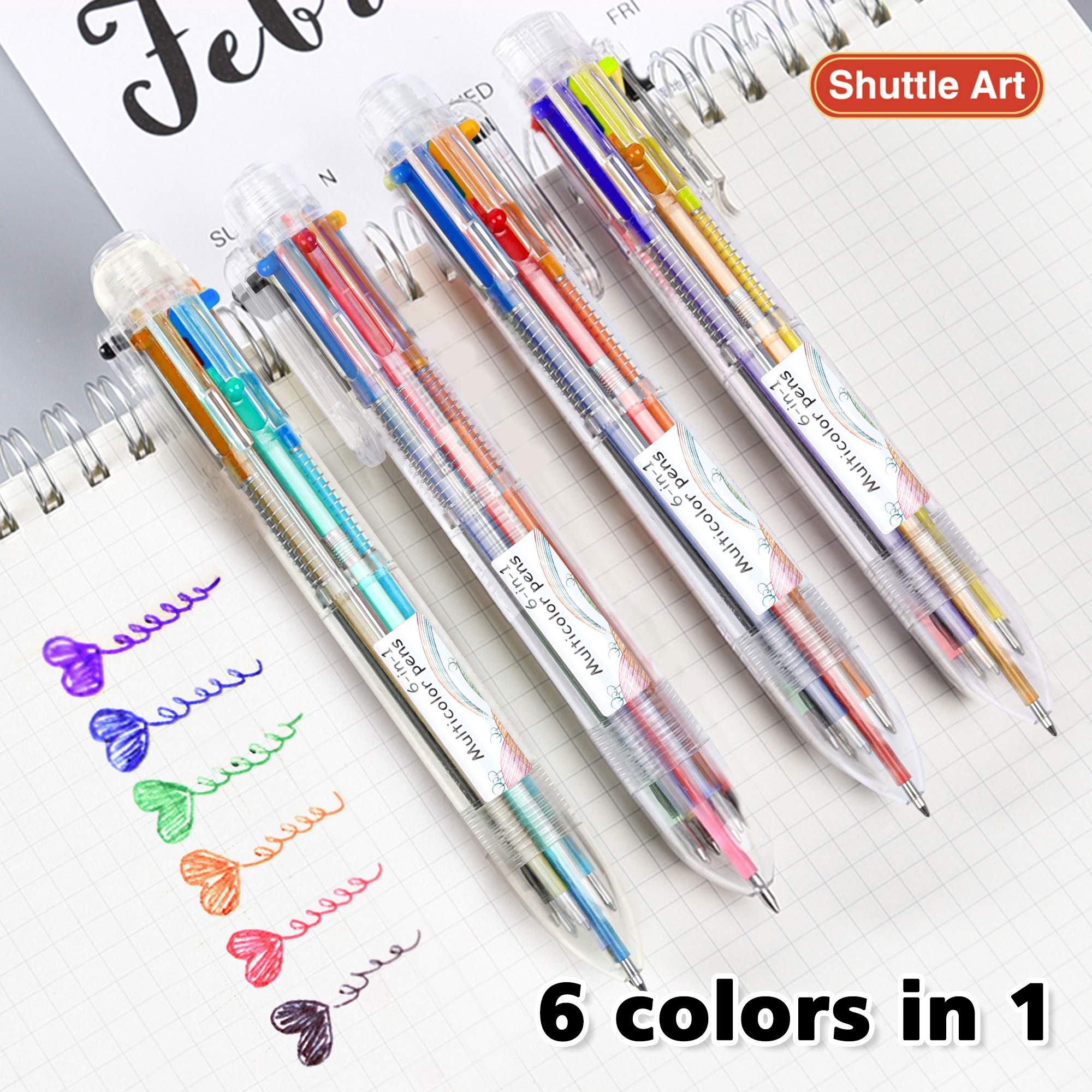 Foto 2 | Bolígrafos Multicolores 6 en 1 Shuttle Art 0,7 mm 23 Unidades - Venta Internacional
