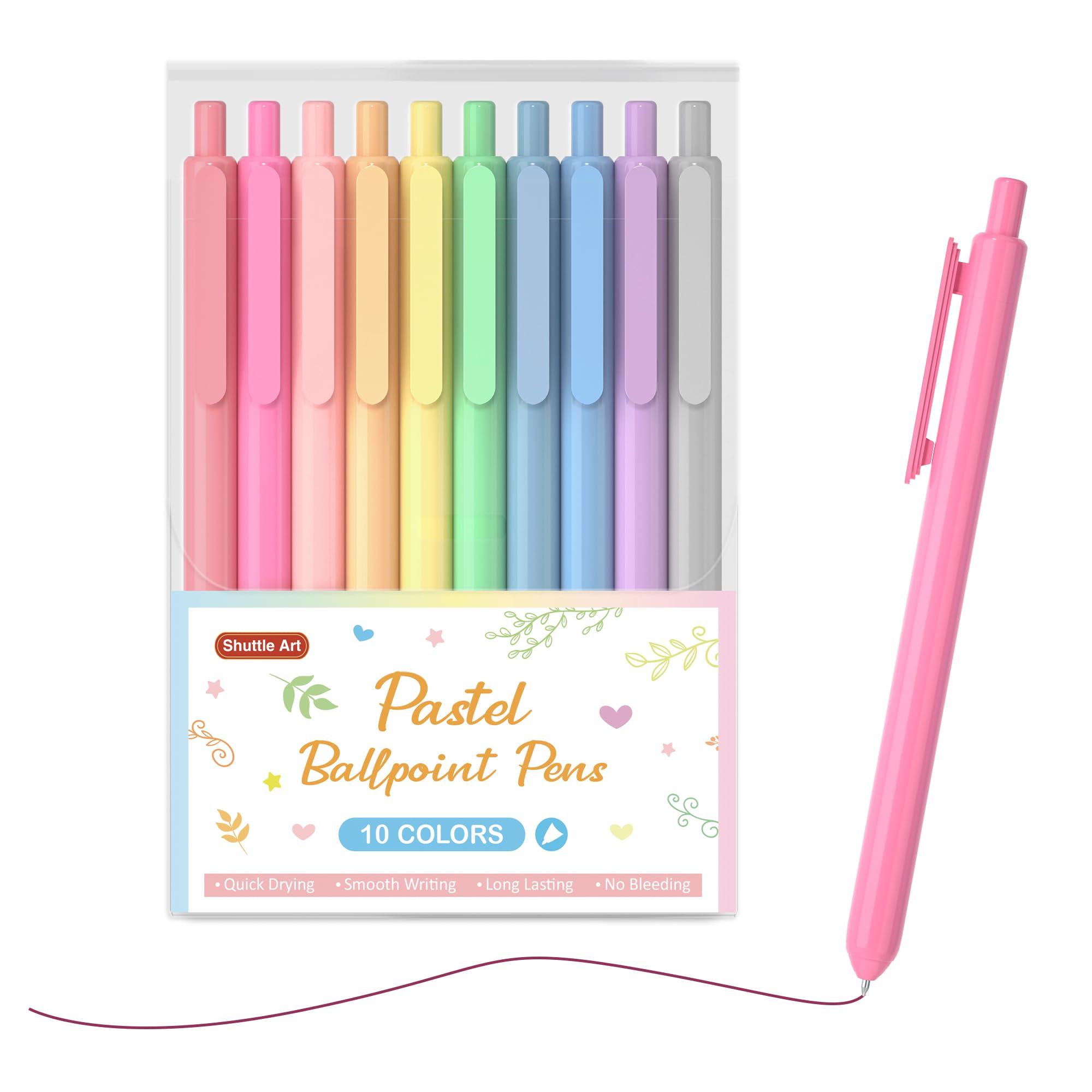 Foto 2 pulgar | Bolígrafos Shuttle Art Tinta de Color Pastel 1 mm 10 Piezas - Venta Internacional