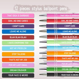 Foto 2 | Bolígrafos Fuhgkg con Citas 12 Unidades Multicolor - Venta Internacional
