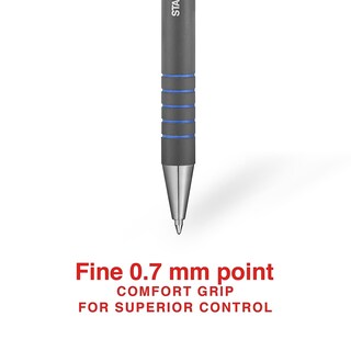 Foto 3 | Bolígrafo retráctil Staples Postscript Punta Fina Blue Dozen - Venta Internacional