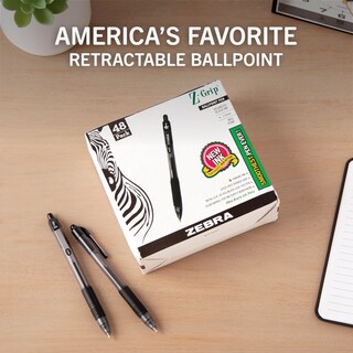 Foto 2 | Bolígrafo Retráctil Zebra Z-grip De 1,0 Mm, Tinta Negra, 48 Unidades - Venta Internacional.