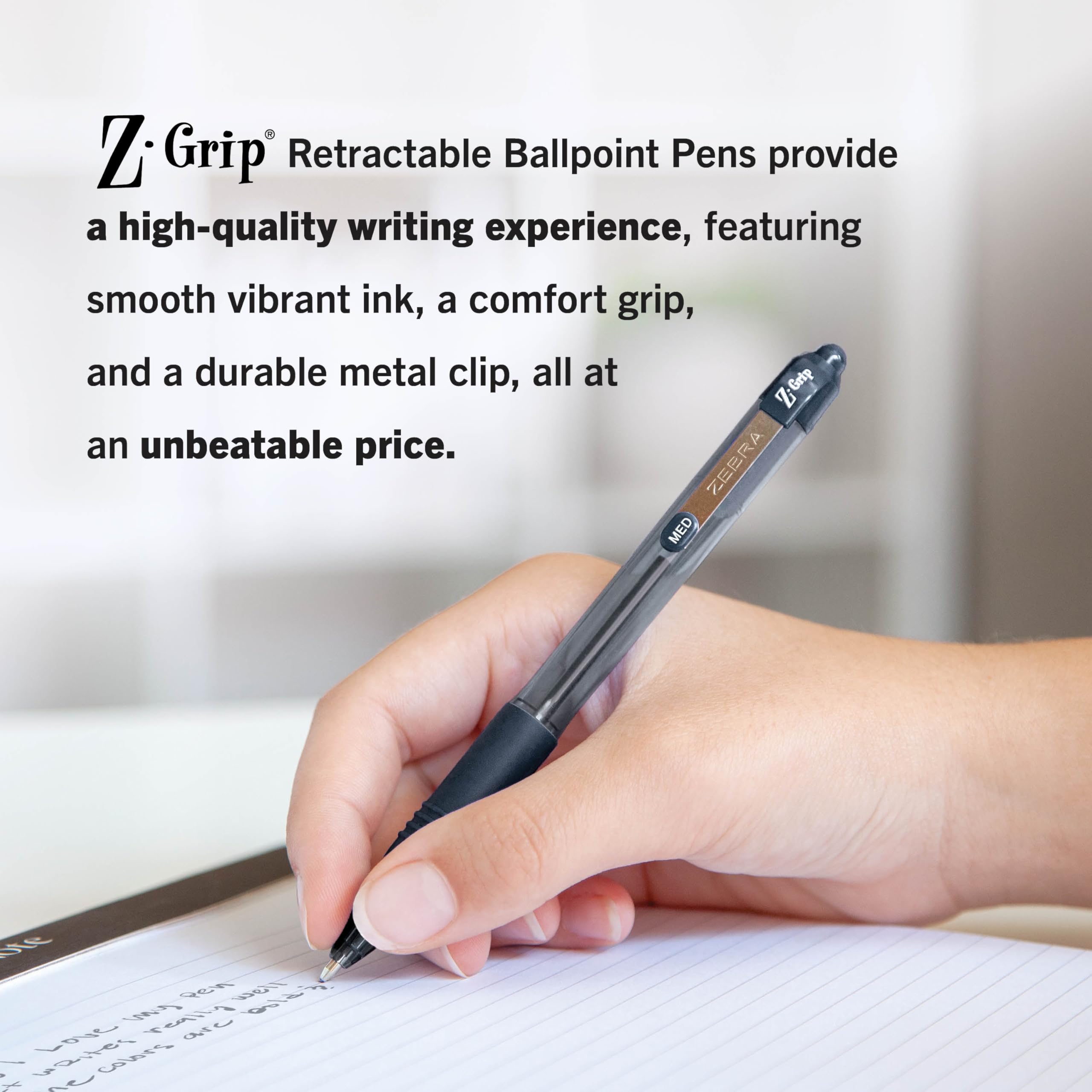 Foto 5 | Bolígrafo Retráctil Zebra Z-grip De 1,0 Mm, Tinta Negra, 48 Unidades - Venta Internacional.