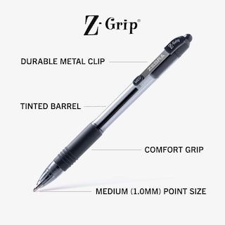 Foto 3 | Bolígrafo Zebra Z-grip Retráctil, Tamaño Mediano, 1.0 Mm, Paquete De 36 - Venta Internacional.