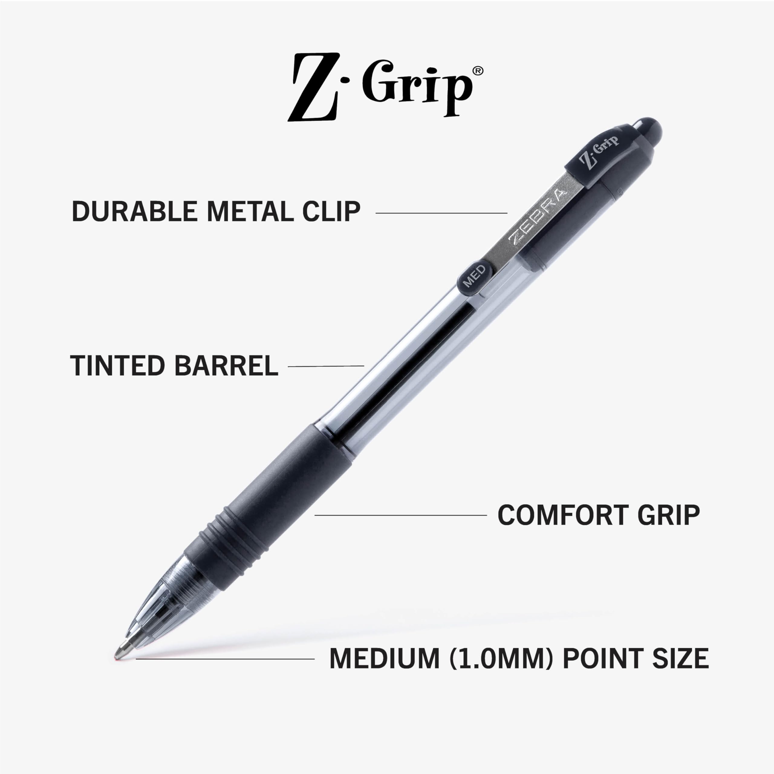 Foto 4 pulgar | Bolígrafo Zebra Z-grip Retráctil, Tamaño Mediano, 1.0 Mm, Paquete De 36 - Venta Internacional.