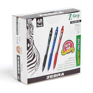Foto 1 | Bolígrafo Retráctil Pen Zebra Z-grip, Tamaño Mediano, Paquete De 48 - Venta Internacional.