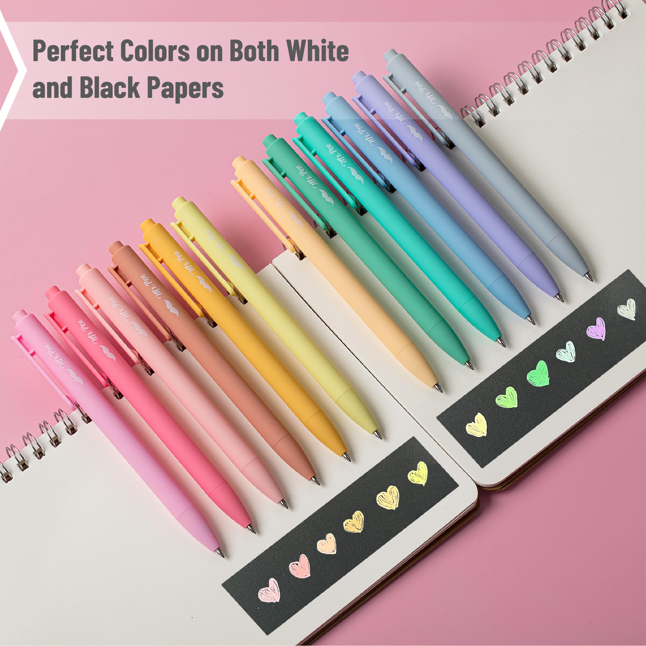 Foto 4 | Bolígrafos De Gel Mr. Pen Retráctiles De Punta Fina De 0,7 Mm, Paquete De 12 - Venta Internacional.
