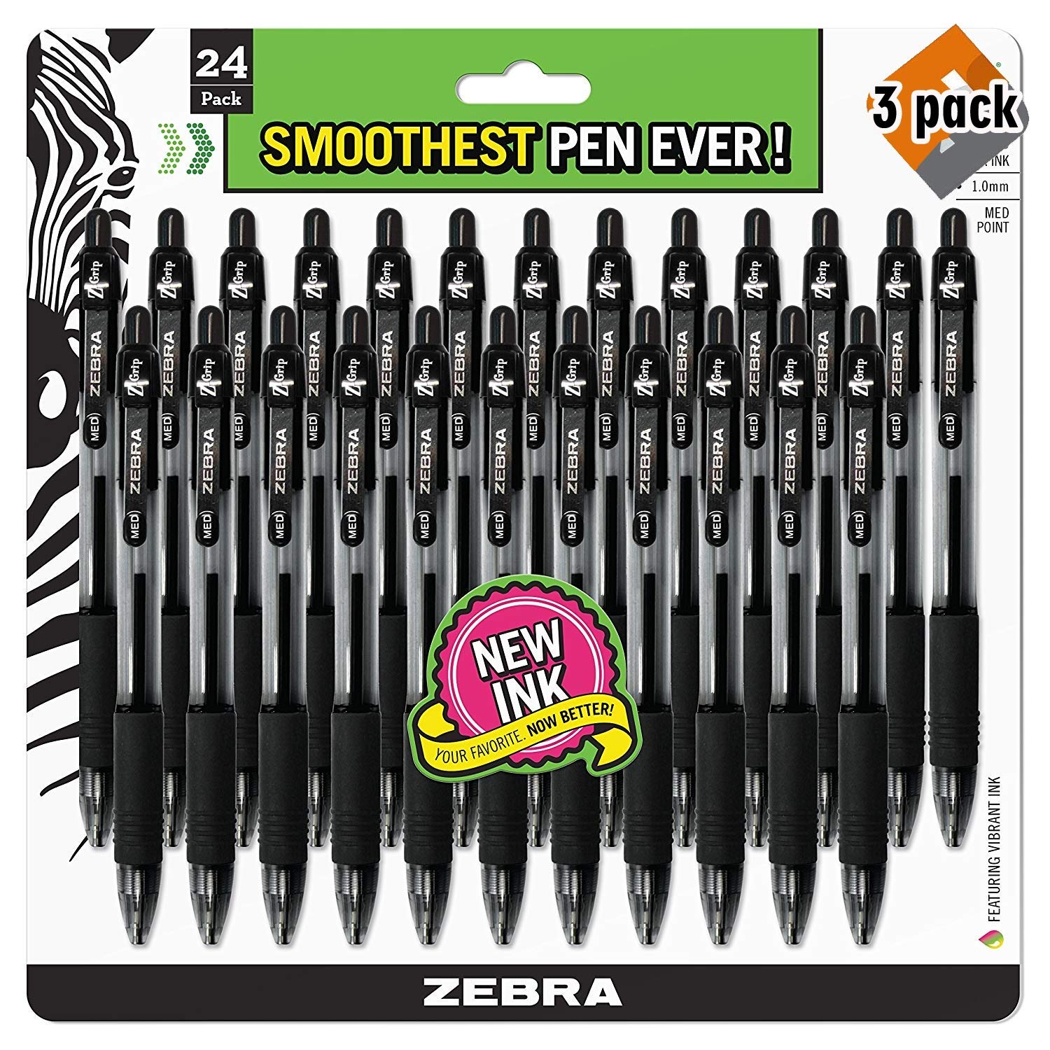 Foto 2 pulgar | Bolígrafo Zebra Pen Z-grip Retráctil De Punta Media - Venta Internacional.