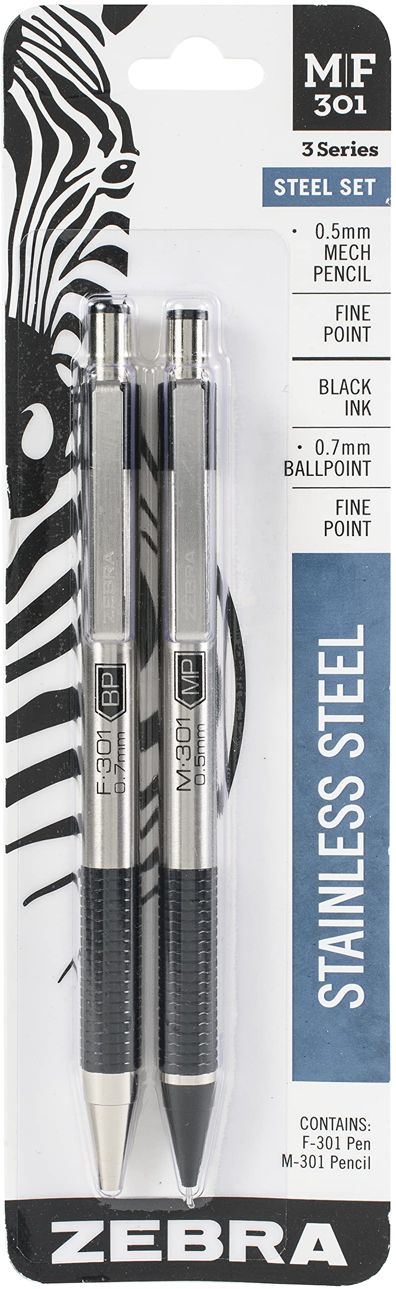 Foto 1 | Set De Bolígrafos Y Lápices Zebra M/f301 Fine Point 0.5 Mm Negro - Venta Internacional.