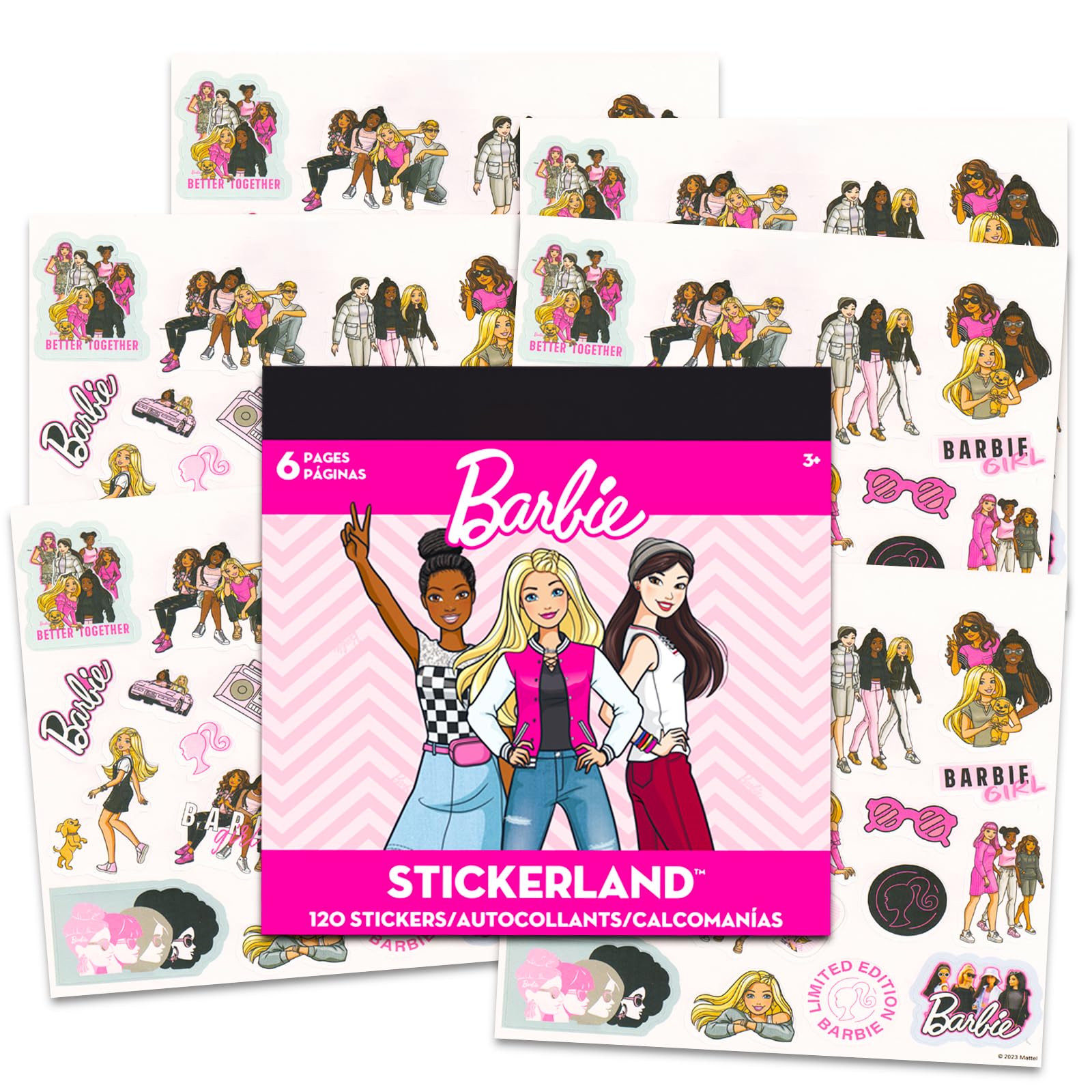 Foto 4 pulgar | Juego De Bolígrafos Barbie School Supplies, 3 Bolígrafos Con Pegatinas - Venta Internacional.