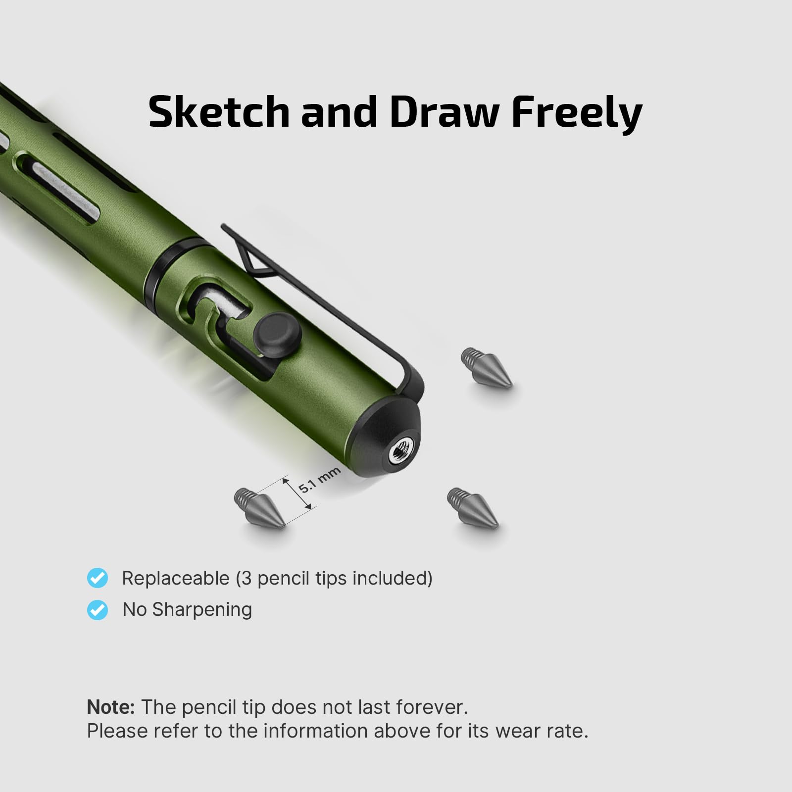 Foto 5 pulgar | Recambio Edc Reemplazable Olight O'pen Mini 2 Para Bolígrafo Y Lápiz - Venta Internacional.