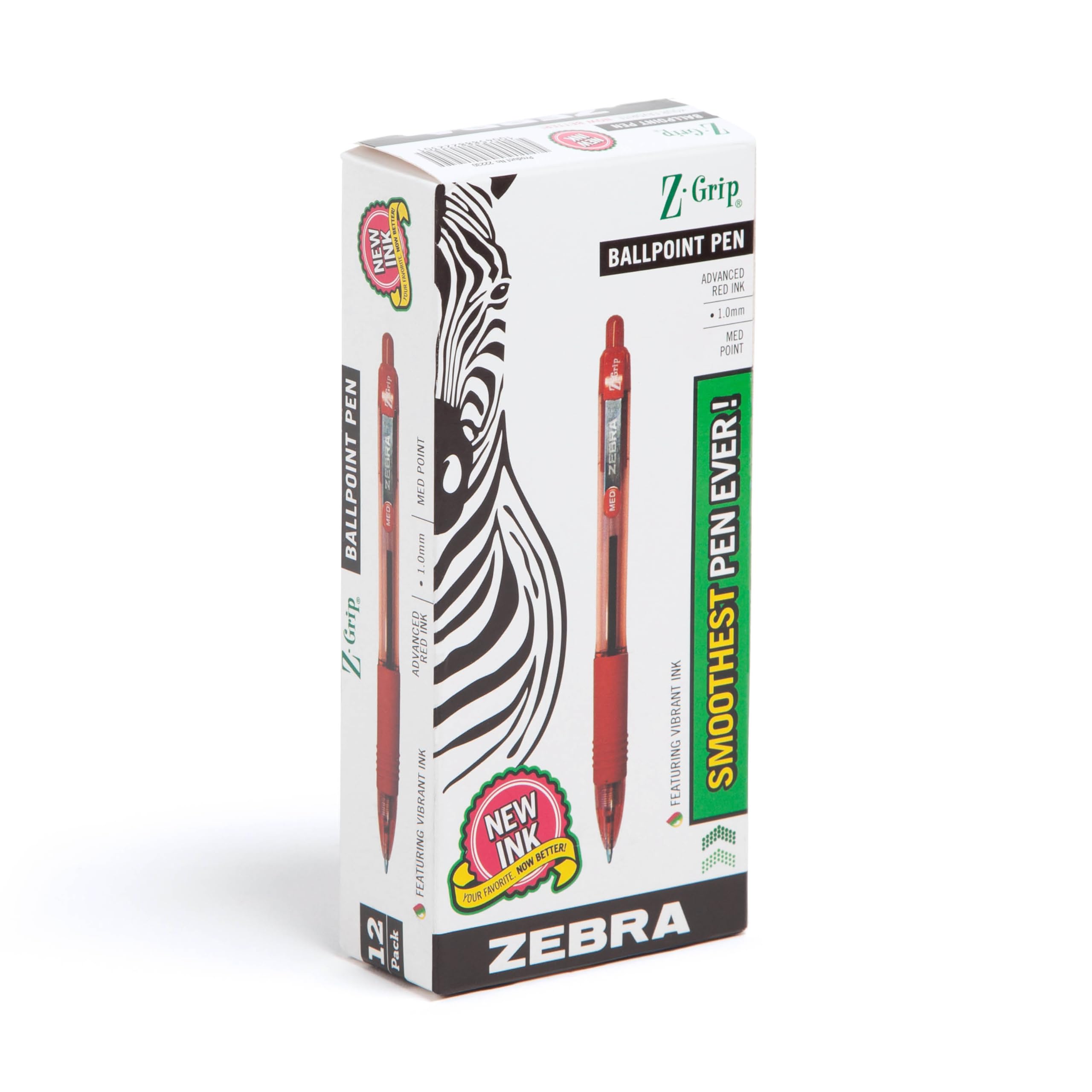 Foto 2 pulgar | Bolígrafo Zebra Pen Z, Retráctil, Tamaño Mediano, Rojo, 12 Unidades - Venta Internacional.