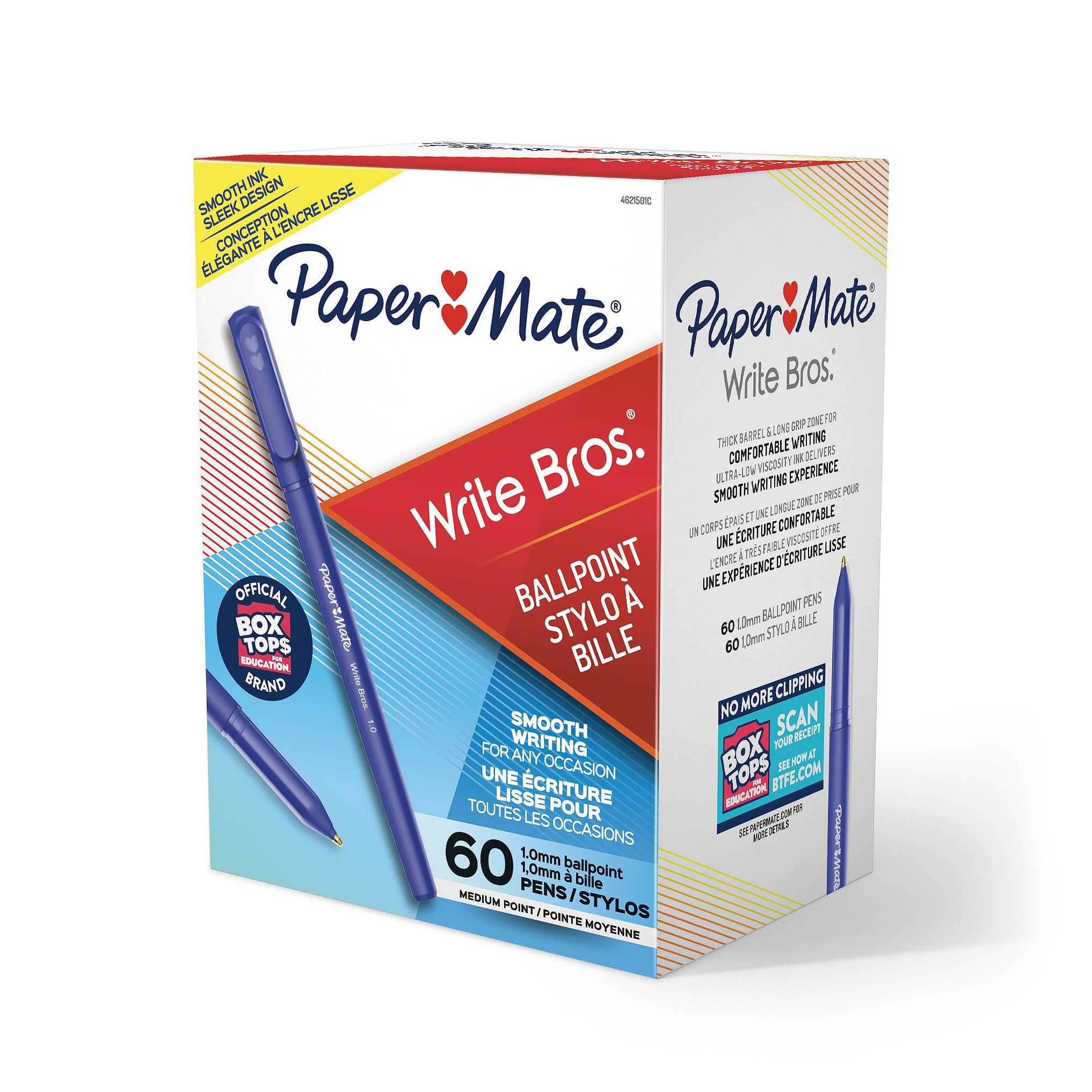 Foto 2 pulgar | Bolígrafos Paper Mate Write Bros, Tinta Azul, 60 Unidades - Venta Internacional.
