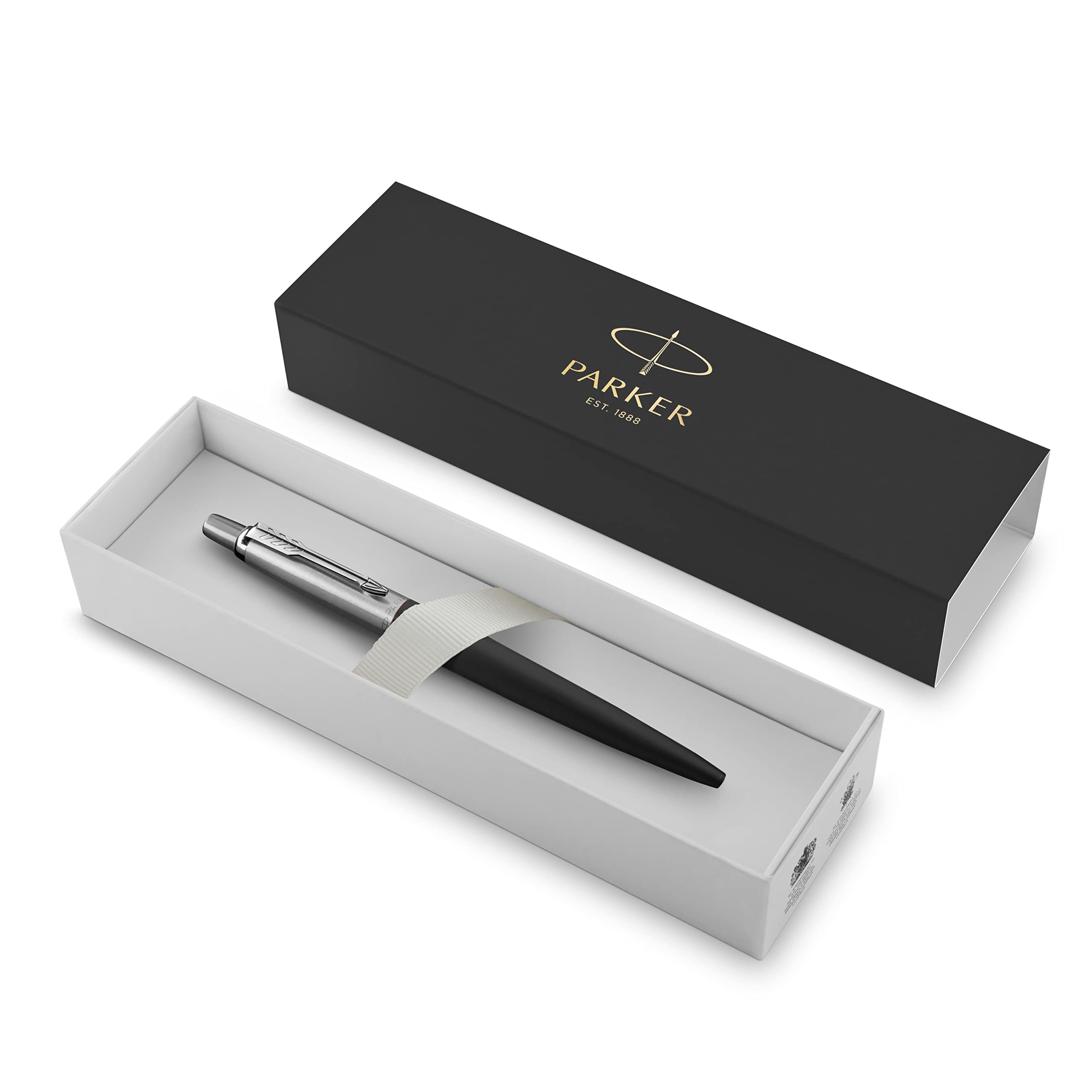 Foto 3 pulgar | Bolígrafo Parker Jotter Bond Street Con Borde Negro Cromado - Venta Internacional.